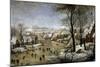 Winter Landscape with a Bird Trap, Ca. 1601-Pieter Brueghel the Younger-Mounted Giclee Print