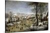 Winter Landscape with a Bird Trap, Ca. 1601-Pieter Brueghel the Younger-Stretched Canvas