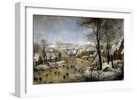 Winter Landscape with a Bird Trap, Ca. 1601-Pieter Brueghel the Younger-Framed Giclee Print