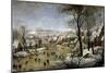 Winter Landscape with a Bird Trap, Ca. 1601-Pieter Brueghel the Younger-Mounted Giclee Print