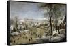 Winter Landscape with a Bird Trap, Ca 1601-Pieter Brueghel the Younger-Framed Stretched Canvas