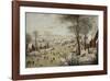 Winter Landscape with a Bird Trap-Pieter Brueghel the Younger-Framed Premium Giclee Print