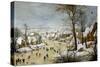 Winter Landscape with a Bird-Trap-Pieter Brueghel the Younger-Stretched Canvas