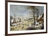 Winter Landscape with a Bird-Trap-Pieter Brueghel the Younger-Framed Premium Giclee Print