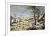 Winter Landscape with a Bird-Trap-Pieter Brueghel the Younger-Framed Art Print