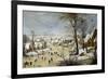 Winter Landscape with a Bird-Trap-Pieter Brueghel the Younger-Framed Art Print