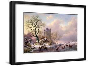 Winter Landscape with a Castle-Frederik Marianus Kruseman-Framed Giclee Print