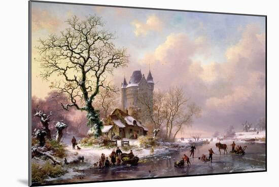 Winter Landscape with a Castle-Frederik Marianus Kruseman-Mounted Giclee Print