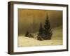 Winter Landscape with a Church-Caspar David Friedrich-Framed Giclee Print