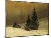 Winter Landscape with a Church-Caspar David Friedrich-Mounted Giclee Print