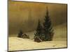 Winter Landscape with a Church-Caspar David Friedrich-Mounted Giclee Print