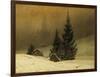 Winter Landscape with a Church-Caspar David Friedrich-Framed Giclee Print