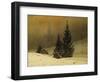 Winter Landscape with a Church-Caspar David Friedrich-Framed Giclee Print