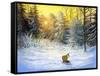 Winter Landscape With A Fox On A Decline-balaikin2009-Framed Stretched Canvas