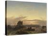 Winter Landscape with Amsterdam in the Distance-Charles Leickert-Stretched Canvas