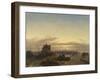 Winter Landscape with Amsterdam in the Distance-Charles Leickert-Framed Art Print