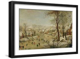 Winter Landscape with Bird Trap-Pieter Brueghel the Younger-Framed Giclee Print