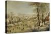 Winter Landscape with Bird Trap-Pieter Brueghel the Younger-Stretched Canvas