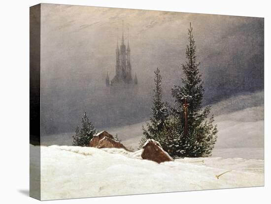 Winter Landscape with Church, 1811-Caspar David Friedrich-Stretched Canvas