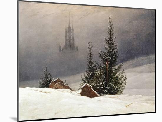 Winter Landscape with Church, 1811-Caspar David Friedrich-Mounted Giclee Print