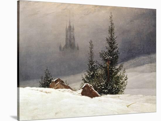 Winter Landscape with Church, 1811-Caspar David Friedrich-Stretched Canvas