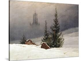 Winter Landscape with Church, 1811-Caspar David Friedrich-Stretched Canvas