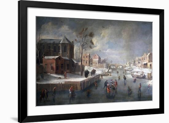 Winter Landscape with Church-Jan Wildens-Framed Giclee Print