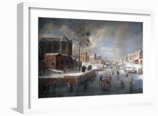 Winter Landscape with Church-Jan Wildens-Framed Giclee Print