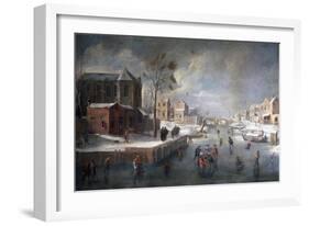 Winter Landscape with Church-Jan Wildens-Framed Giclee Print