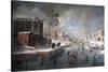 Winter Landscape with Church-Jan Wildens-Stretched Canvas