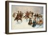 Winter Landscape with Cossacks-Adolf Baumgartner-Stoiloff-Framed Giclee Print