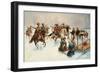 Winter Landscape with Cossacks-Adolf Baumgartner-Stoiloff-Framed Giclee Print