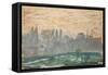Winter Landscape with Evening Sky-Claude Monet-Framed Stretched Canvas