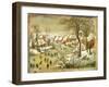 Winter Landscape with Figures on a Frozen River-Pieter Bruegel the Elder-Framed Giclee Print