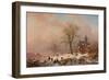Winter Landscape with Figures Playing on the Ice, 1868-Frederick Marianus Kruseman-Framed Giclee Print