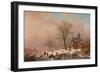 Winter Landscape with Figures Playing on the Ice, 1868-Frederick Marianus Kruseman-Framed Giclee Print