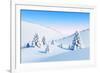 Winter Landscape with Fir Trees, Rendering-auris-Framed Photographic Print