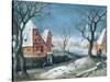 Winter Landscape with Fowlers-Adriaen van Stalbemt-Stretched Canvas