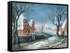 Winter Landscape with Fowlers-Adriaen van Stalbemt-Framed Stretched Canvas