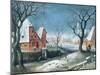 Winter Landscape with Fowlers-Adriaen van Stalbemt-Mounted Giclee Print