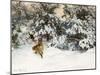 Winter Landscape with Fox and Hounds-Bruno Liljefors-Mounted Giclee Print