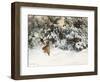 Winter Landscape with Fox and Hounds-Bruno Liljefors-Framed Giclee Print