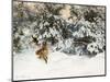 Winter Landscape with Fox and Hounds-Bruno Liljefors-Mounted Giclee Print