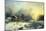 Winter Landscape with Frozen Pond, about 1850-August Piepenhagen-Mounted Giclee Print