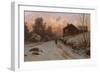 Winter landscape with house-Erik Theodor Werenskiold-Framed Giclee Print