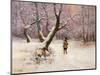 Winter landscape with Hunters by Ludwig Munthe-Ludwig Munthe-Mounted Giclee Print