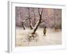 Winter landscape with Hunters by Ludwig Munthe-Ludwig Munthe-Framed Giclee Print