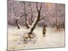 Winter landscape with Hunters by Ludwig Munthe-Ludwig Munthe-Mounted Giclee Print