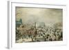 Winter Landscape with Ice Skaters, 1608-Hendrick Avercamp-Framed Art Print