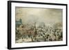 Winter Landscape with Ice Skaters, 1608-Hendrick Avercamp-Framed Art Print